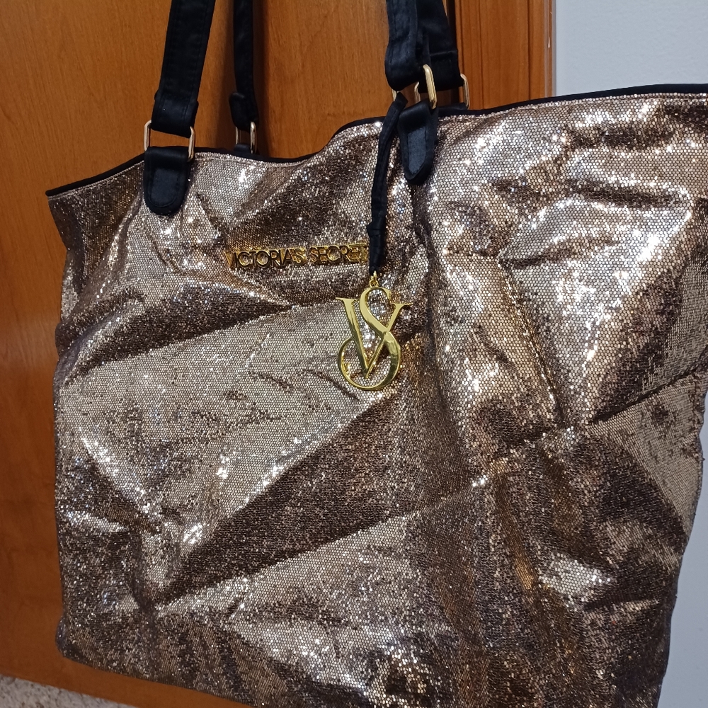 Vintage Victoria's Secret Glitter Gold Bag